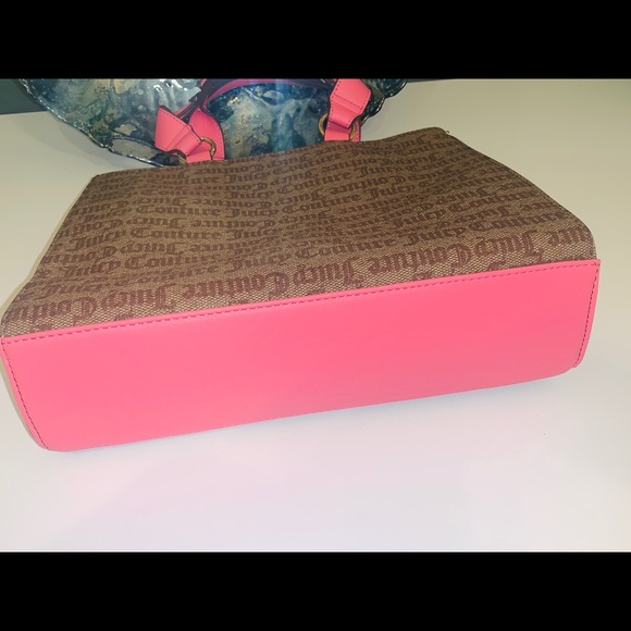 SOLD JUICY COUTURE Billboard Satchel Tote Lemonade Pink Logo NWT NEW - Picture 6 of 8